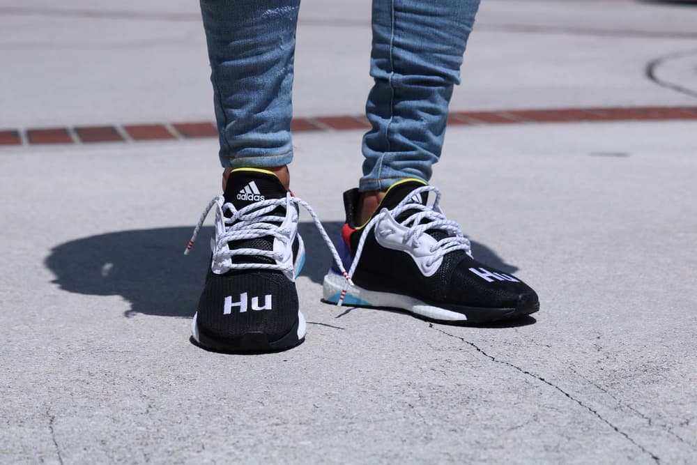 Pharrell Williams adidas originals HU Glide ST Black First Look Williams Originals On Foot