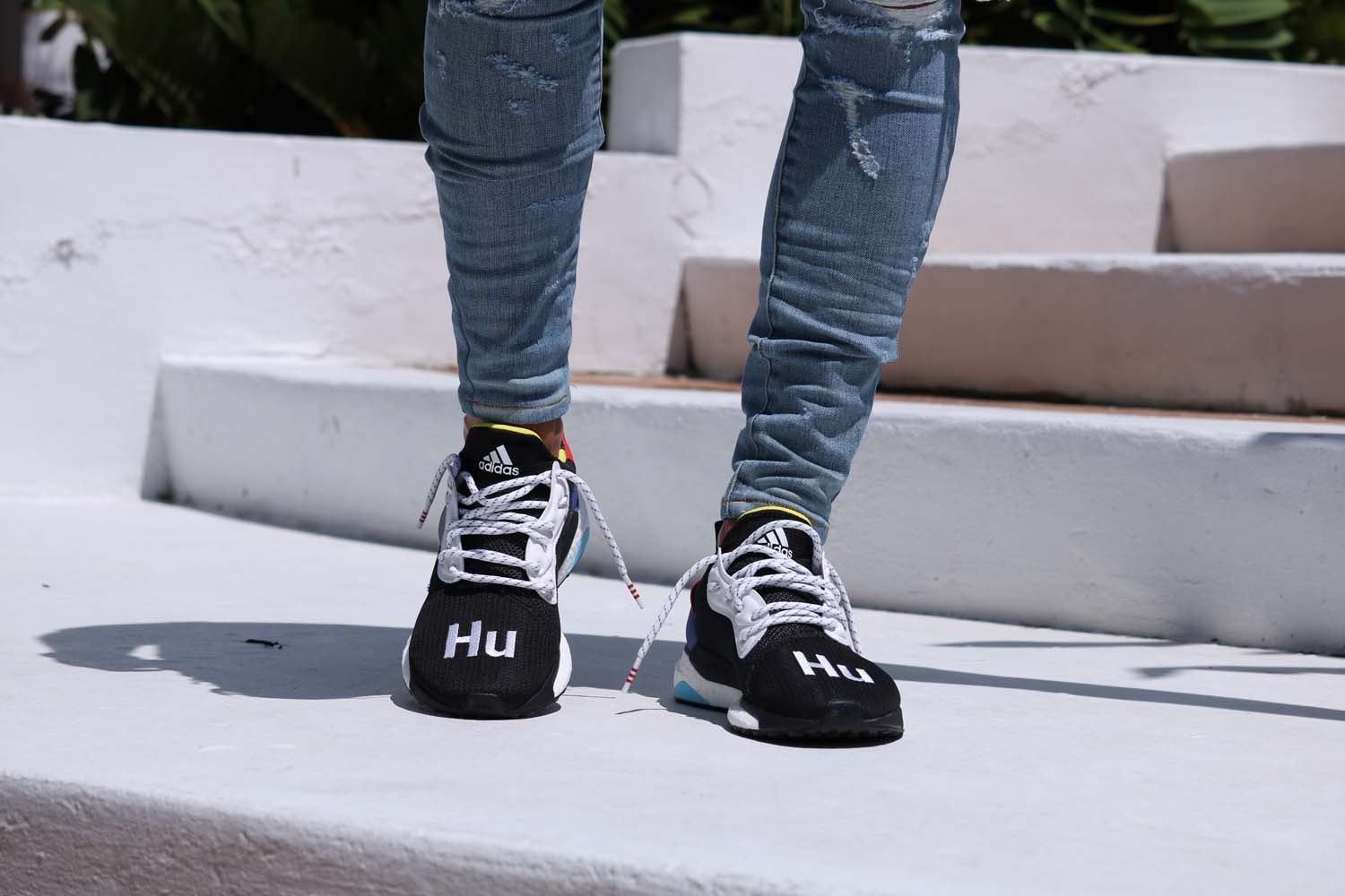 Pharrell Williams adidas originals HU Glide ST Black First Look Williams Originals On Foot
