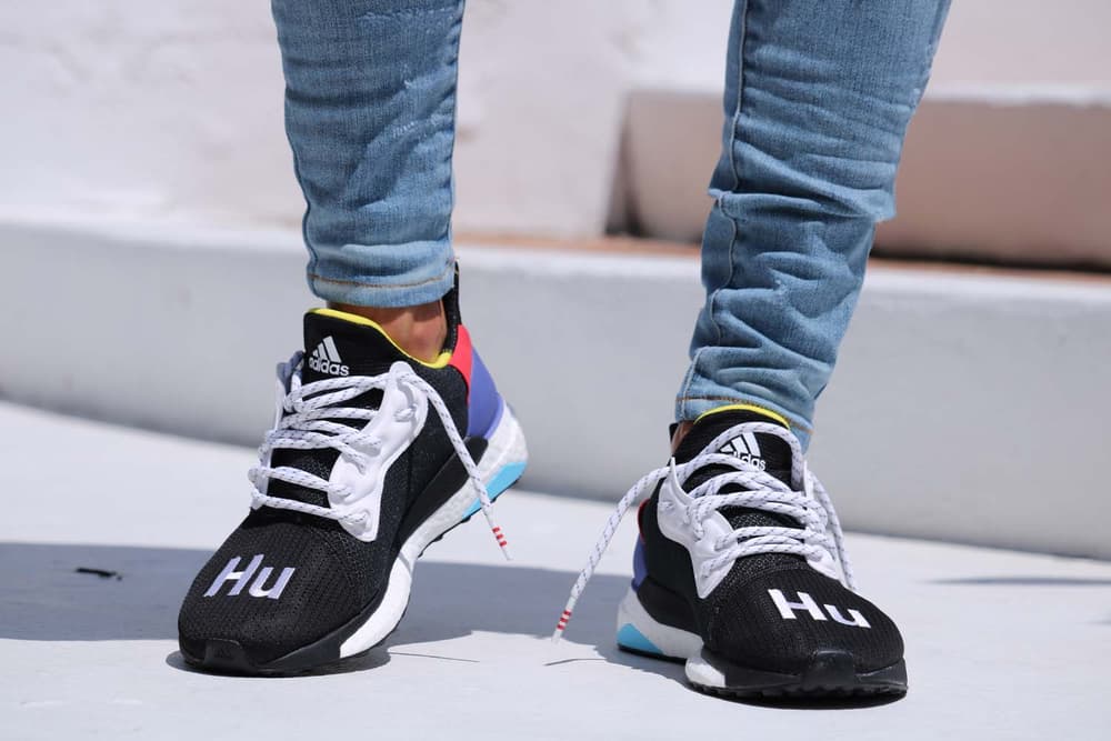 Pharrell Williams adidas originals HU Glide ST Black First Look Williams Originals On Foot