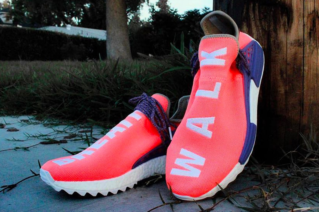 Pharrell williams adidas originals NMD Hu Breathe Walk Alternate Colorway White Pink Purple