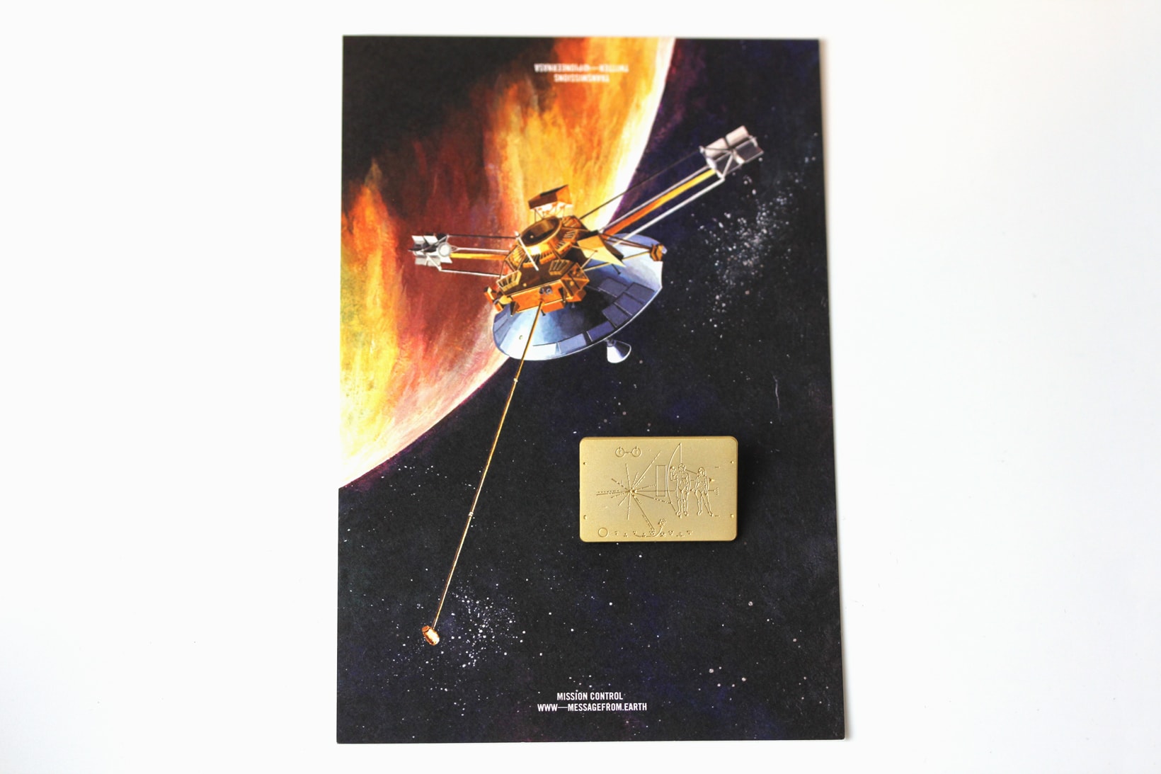 duane king pintrill pioneer 10 plaque pin nasa accessories