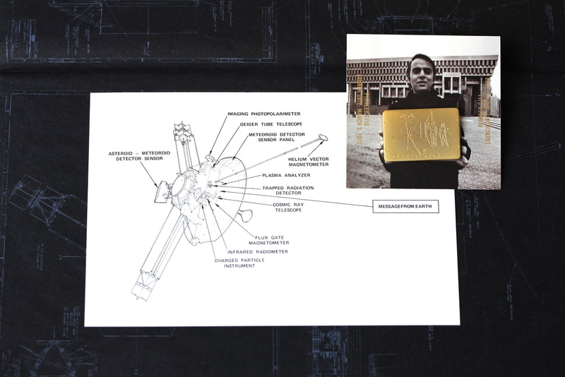 duane king pintrill pioneer 10 plaque pin nasa accessories