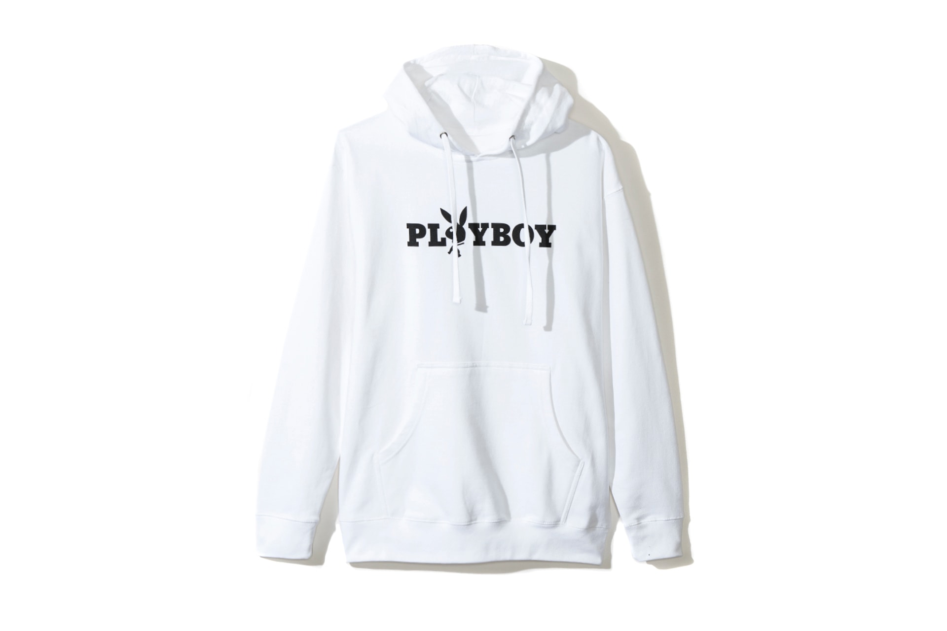 playboy white label anti social social club collaboration collection july 13 2018 white hoodie logo rabbit head bunny