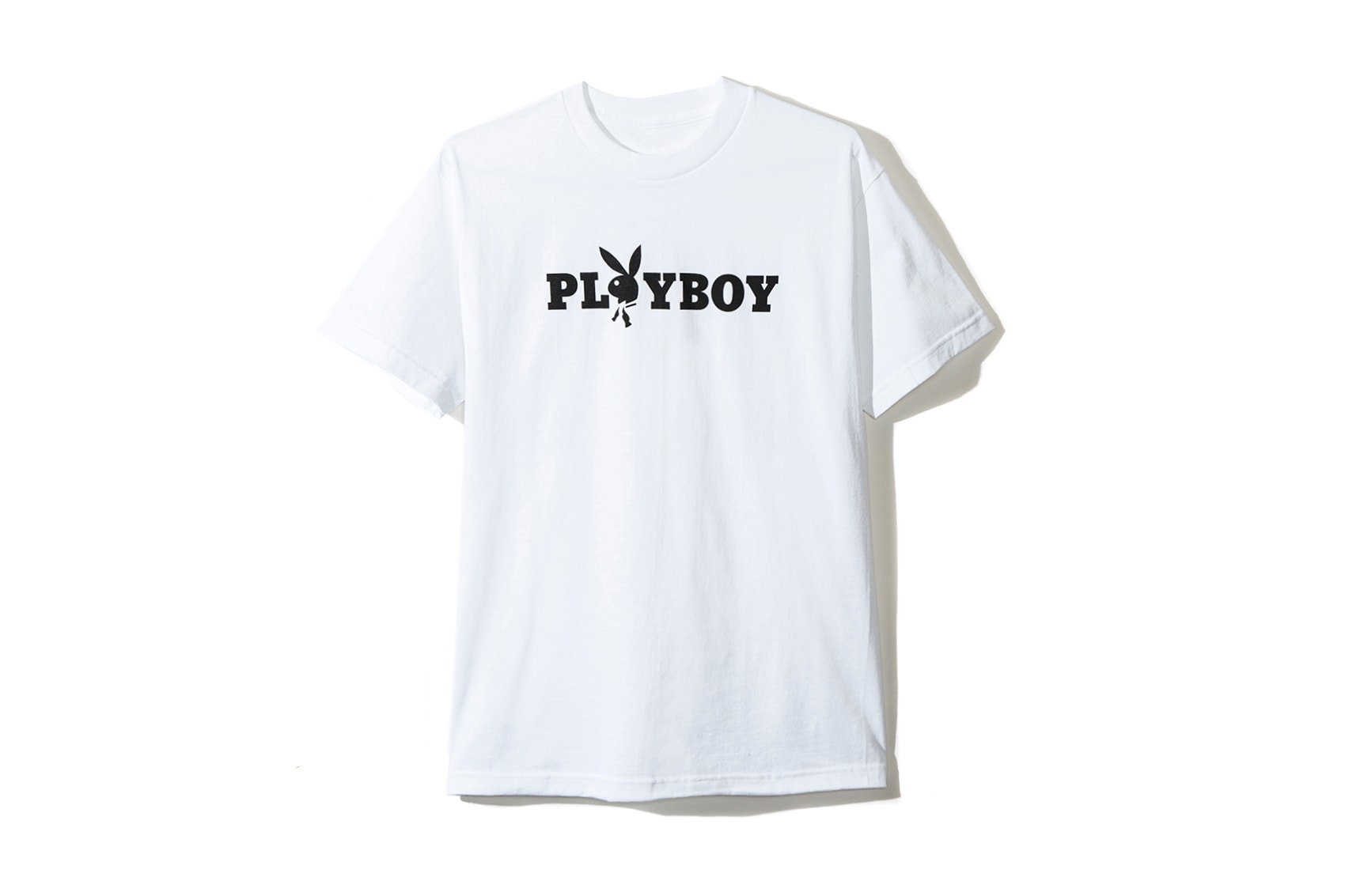 playboy white label anti social social club collaboration collection july 13 2018 rabbit head bunny branding logo white tee shirt