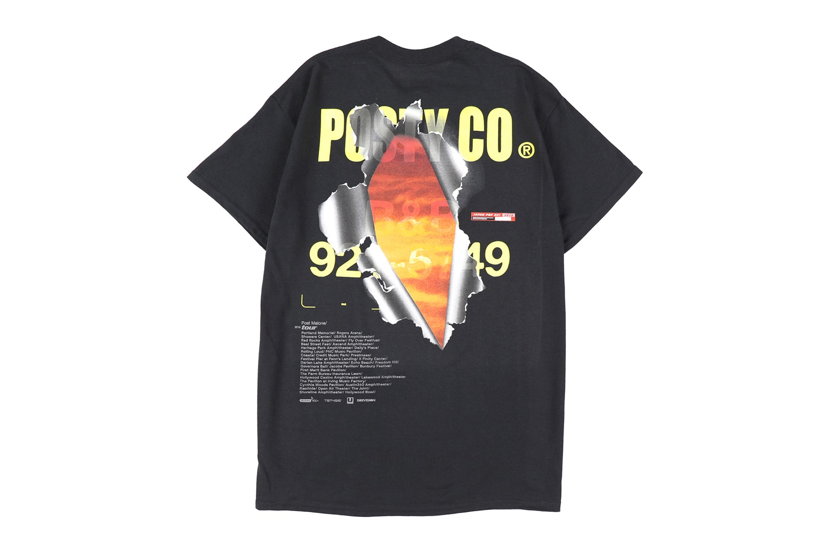 Post Malone Nubian Pop Up Store Shop Clothing Collection Buy Purchase Cop Long Sleeve Short Sleeve T-Shirts Beanies Tote Bags exclusive merch july 28 29 2018 limited edition exclusive tour
