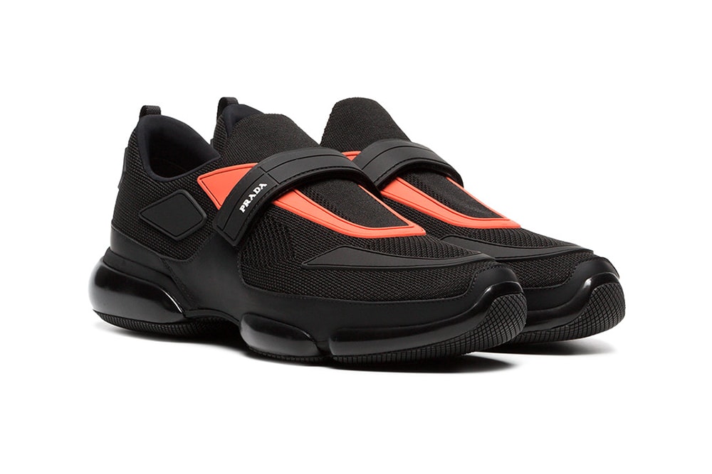Prada Cloudbust Black Orange Release Info Fall Winter 2018 Sneaker Shoe Trainer Velcro