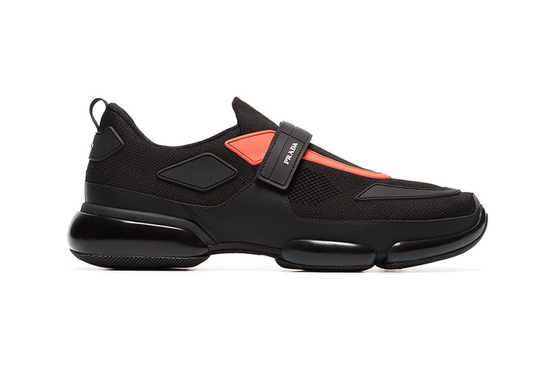 Prada Cloudbust Black Orange Release Info Fall Winter 2018 Sneaker Shoe Trainer Velcro