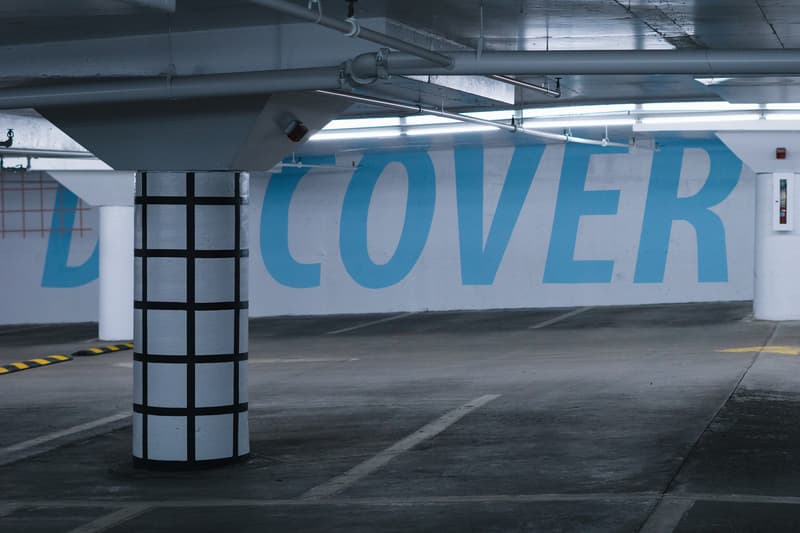 cyrcle lune rouge lndmrk underground parking garage installation murals artworks street art paintings