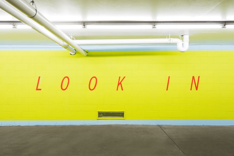 cyrcle lune rouge lndmrk underground parking garage installation murals artworks street art paintings