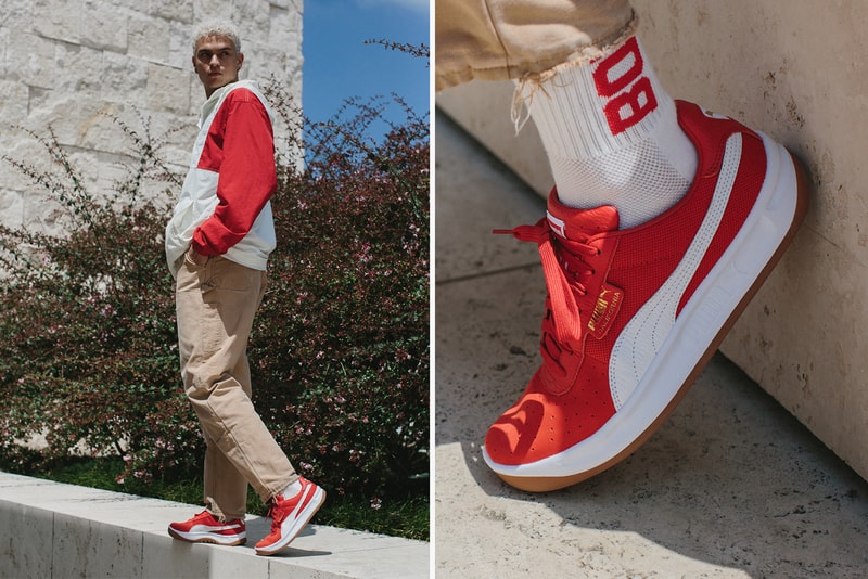 PUMA CALIFORNIA Lookbook sneaker classic modern west coast red black formstrip suede nylon mesh