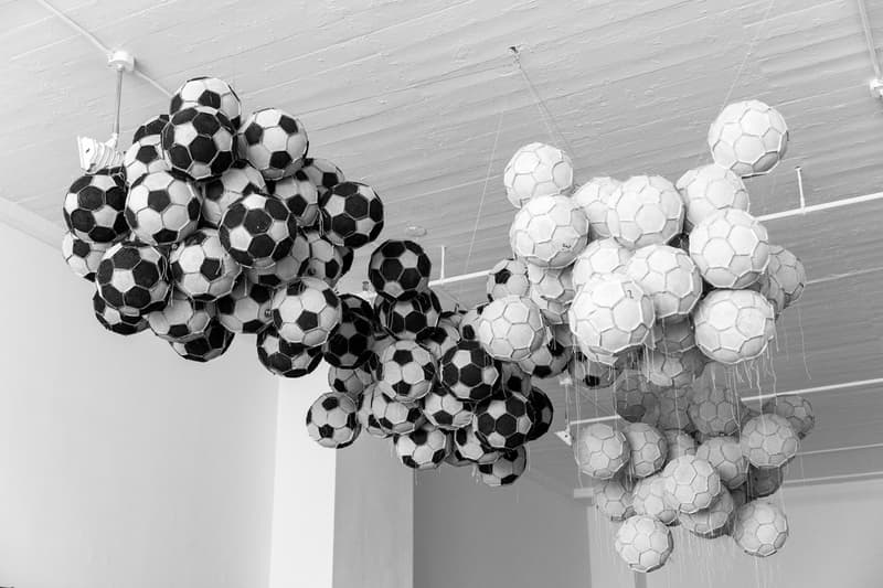 dario escobar reigning champ obverse and reverse xli installation artworks sculptures soccer football futbol