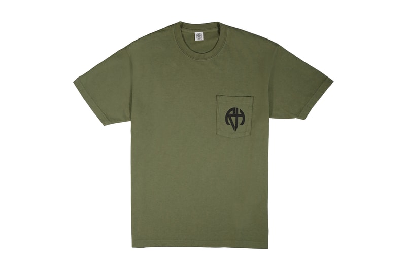 Richardson Spring Summer 2018 Logo Drop Black White Army Green Safety Orange Bomber Ma-1 Long Sleeve T Shirt Pocket Tee