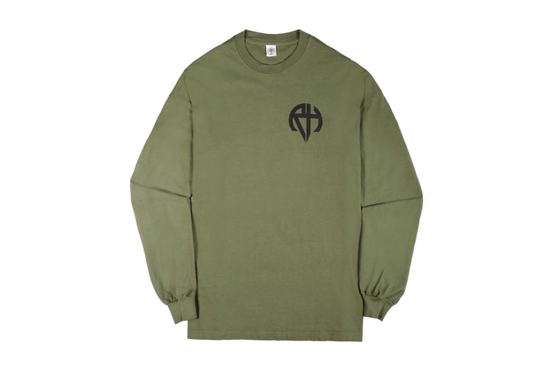 Richardson Spring Summer 2018 Logo Drop Black White Army Green Safety Orange Bomber Ma-1 Long Sleeve T Shirt Pocket Tee