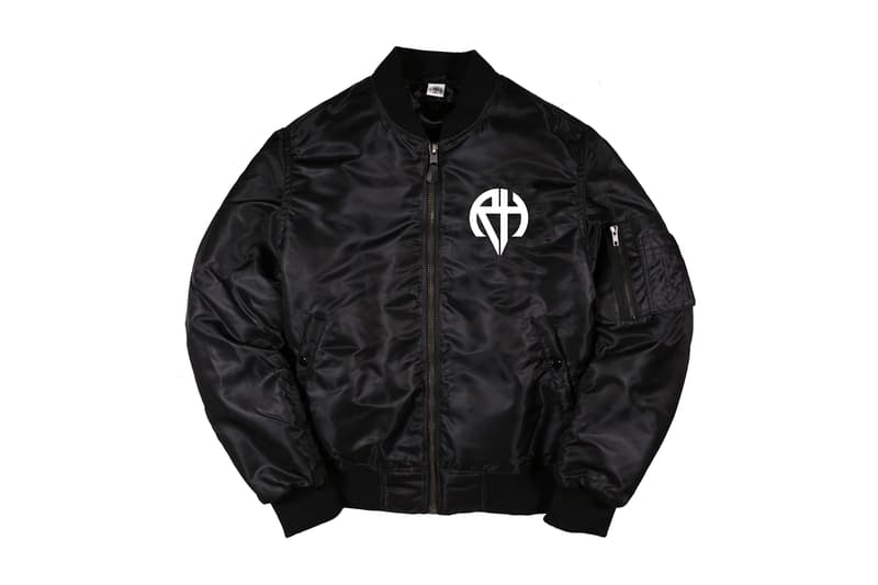 Richardson Spring Summer 2018 Logo Drop Black White Army Green Safety Orange Bomber Ma-1 Long Sleeve T Shirt Pocket Tee