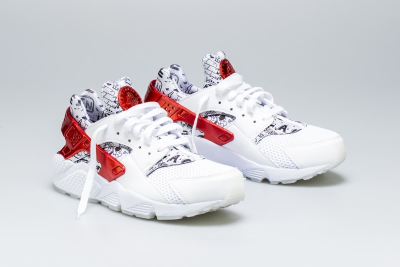 Shoe Palace Nike Air Huarache Release Date info price purchase 25th Anniversary White University Red Platinum colorway Joonbug July 28