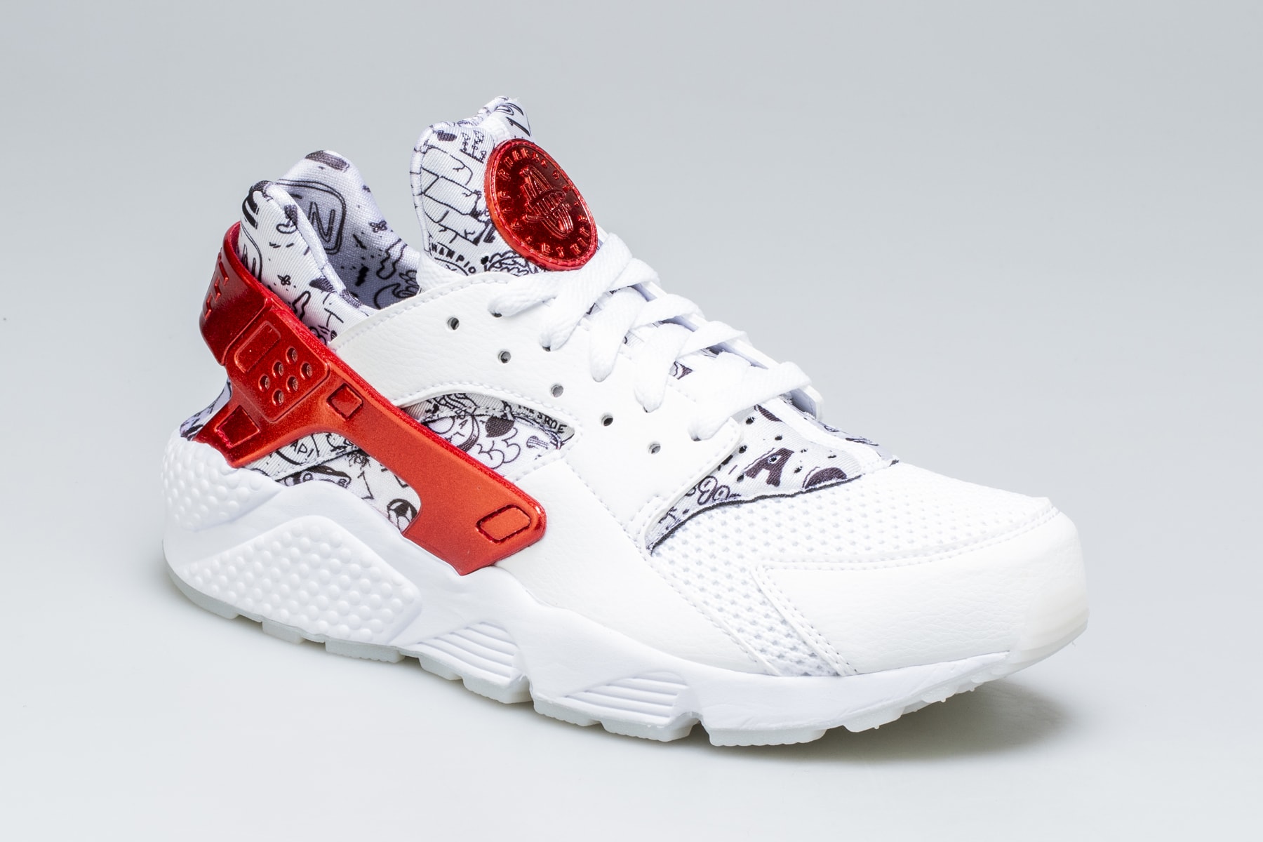 Shoe Palace Nike Air Huarache Release Date info price purchase 25th Anniversary White University Red Platinum colorway Joonbug July 28