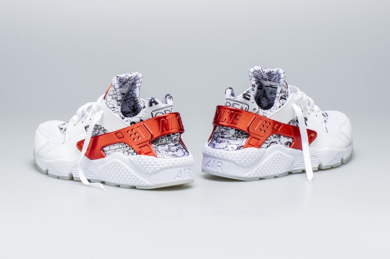 Shoe Palace Nike Air Huarache Release Date info price purchase 25th Anniversary White University Red Platinum colorway Joonbug July 28