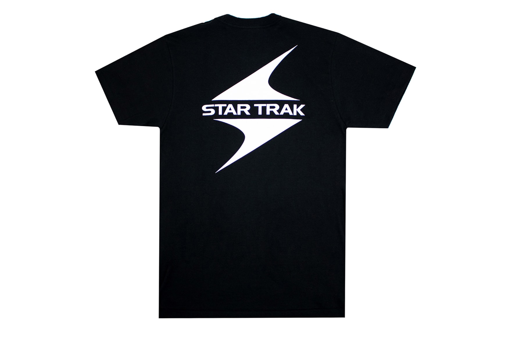 star trak billionaire boys club collaboration collection white short sleeve tee shirt black logo