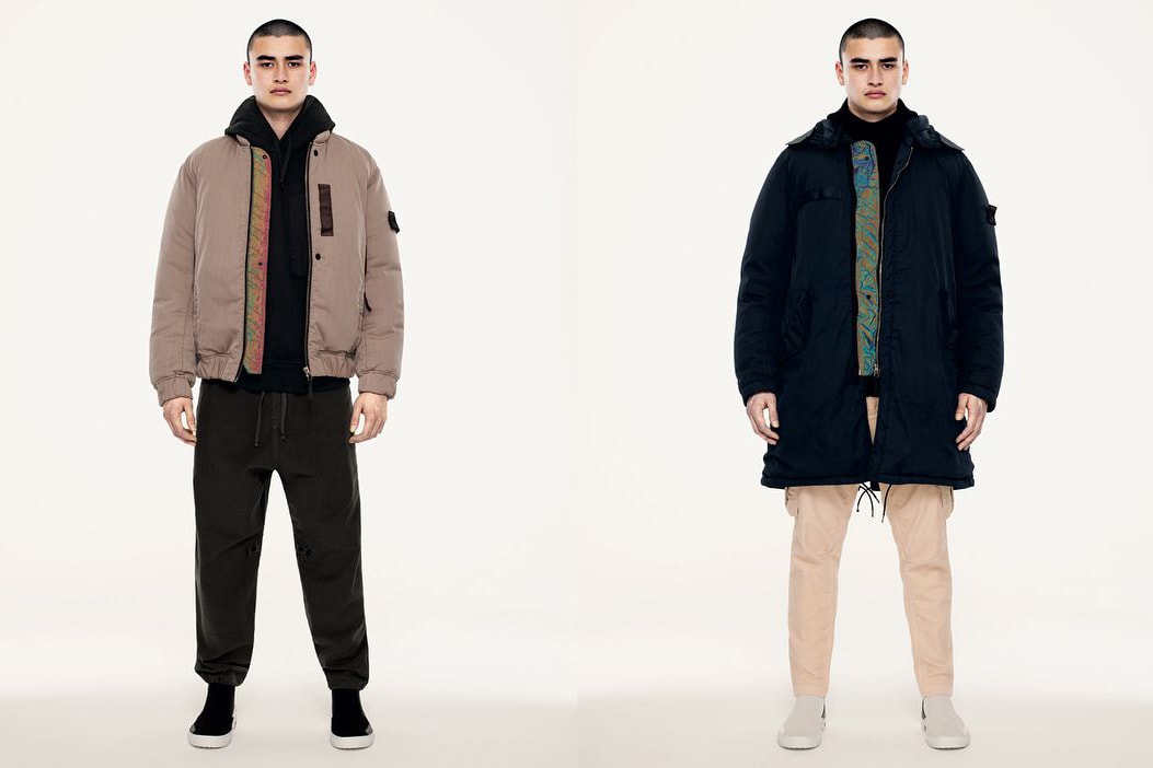 Stone Island Shadow Project 10 Year Anniversary Collection Jackets Vest iridescent Pink Scarf Chelsea Boot Shoes
