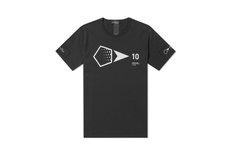 Stone Island Shadow Project 10th Anniversary Collection T-Shirt Black White Natural Pink