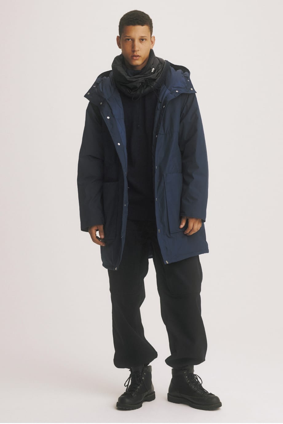 the north face purple label hooded down coat