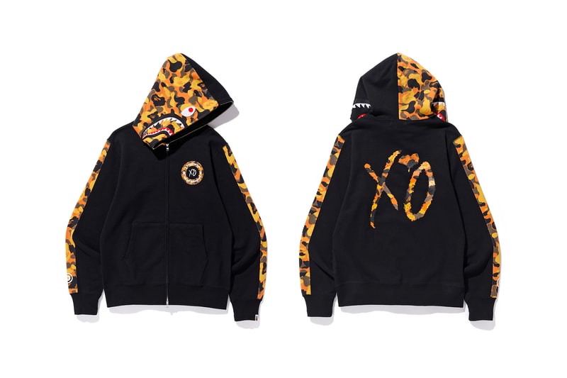 the weeknd a bathing ape bape x xo hoodie