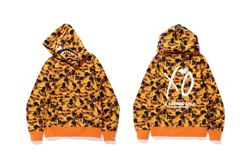the weeknd a bathing ape bape x xo hoodie
