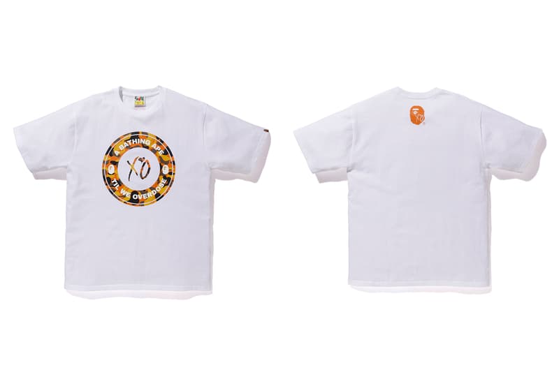 the weeknd a bathing ape bape x xo white t shirt