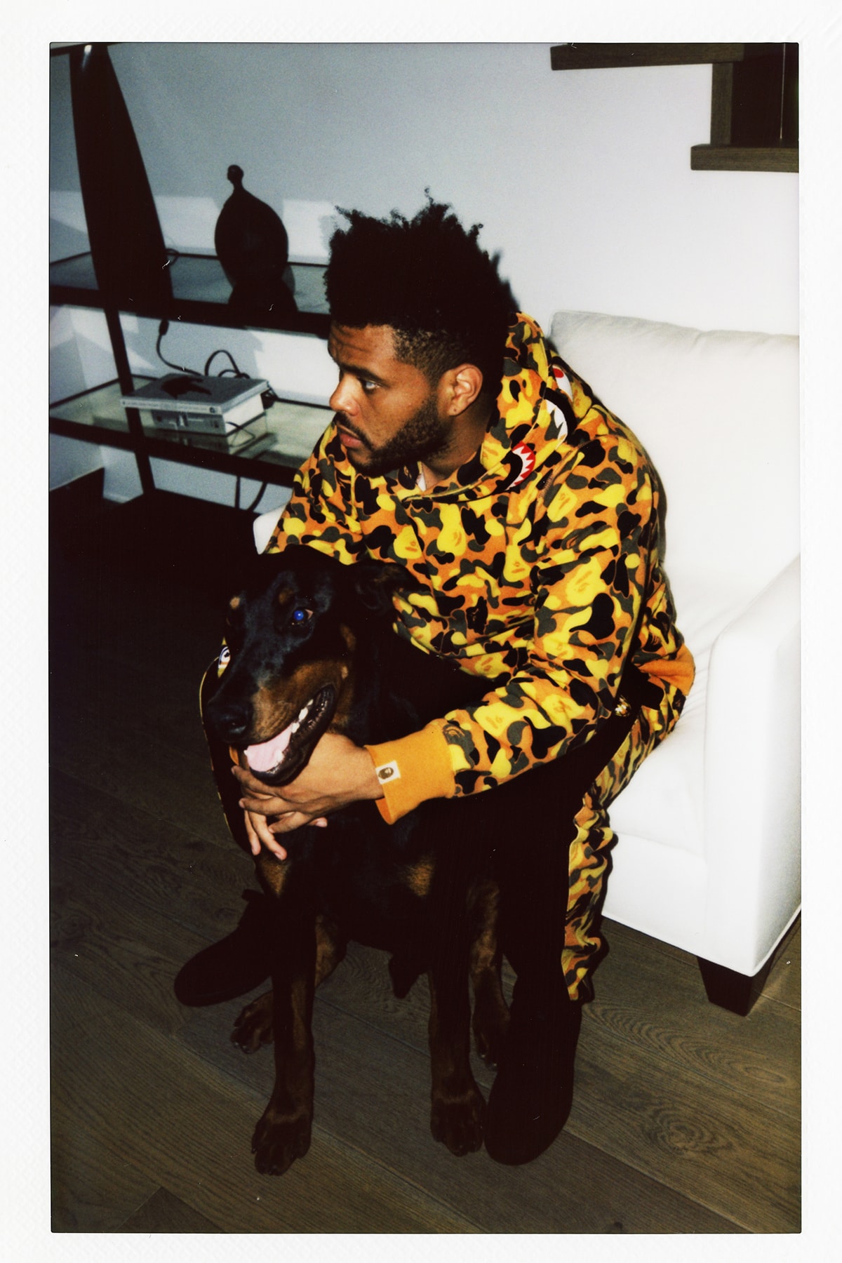 the weeknd bape collaboration collection lookbook august 4 2018 xo logo back shark hoodie camouflage