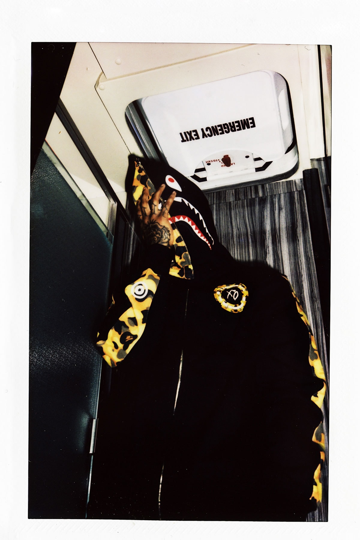 the weeknd bape collaboration lookbook release date drop august 4 2018 available cop buy purchase sale sell web store camouflage hoodie pants tee shirt work jacket hoodies collection official edition xo rug