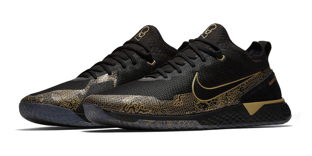 nike cr7 black and gold