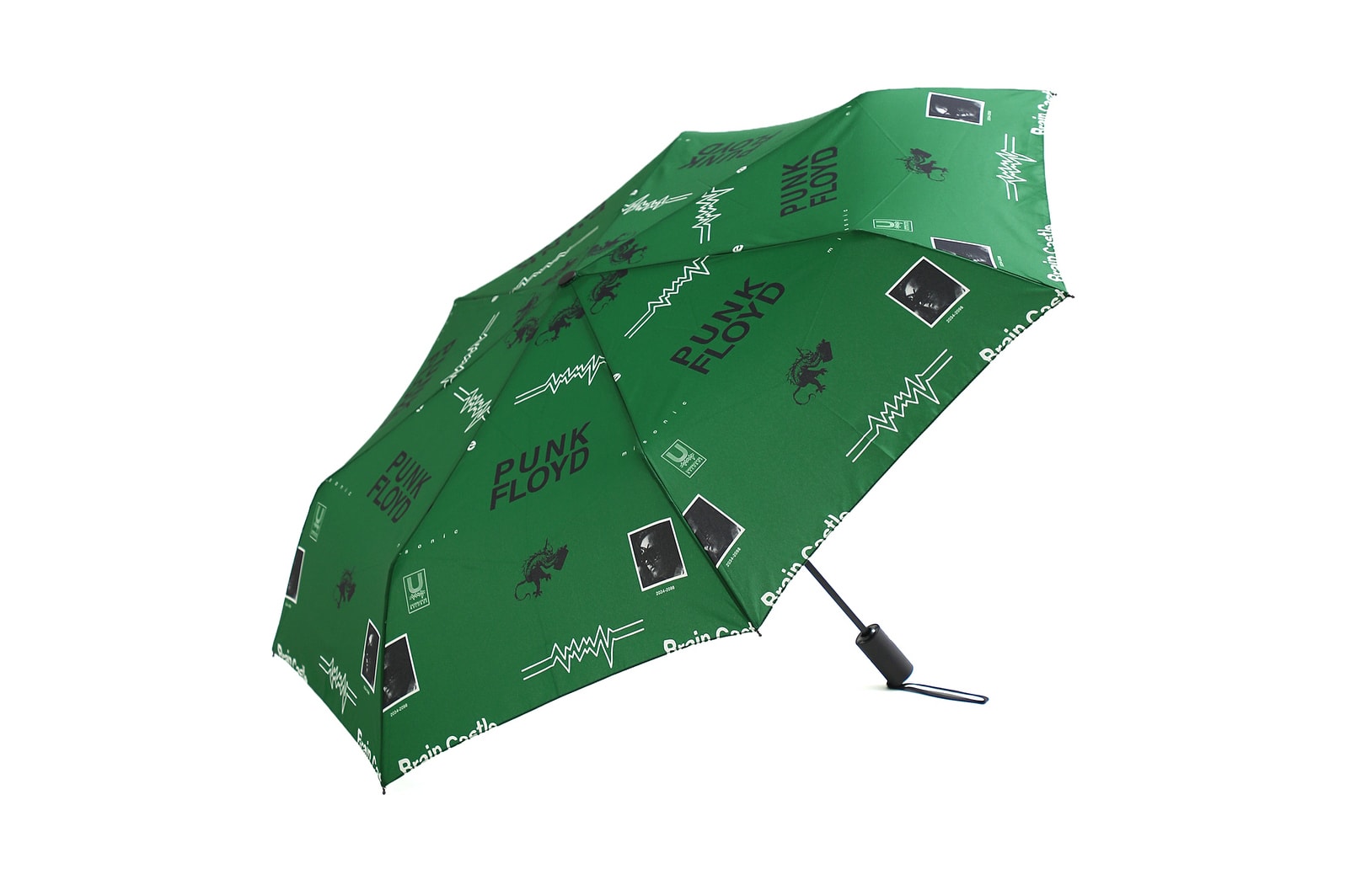 undercover kiu collaboration july 21 2018 printed umbrella green punk floyd brain castle green black