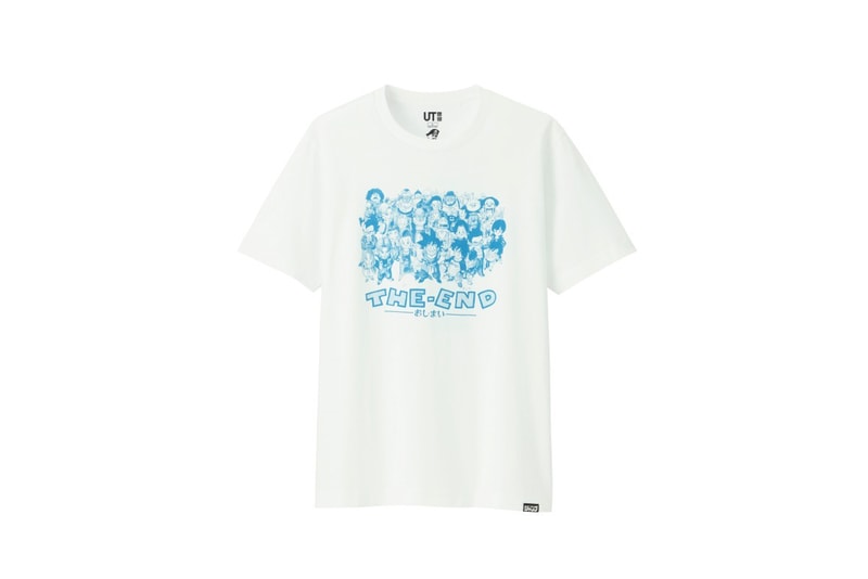 shonen jump uniqlo ut graphic tee shirt collaboration final white dragon ball the end blue print