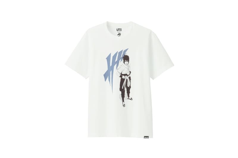 shonen jump uniqlo ut graphic tee shirt collaboration final black sasuke naruto blue print white older adult