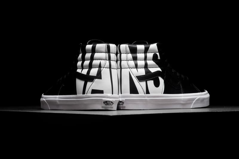 Vans Sk8-Hi With Oversized Logo black white tumbled leather release info sneakers footwear