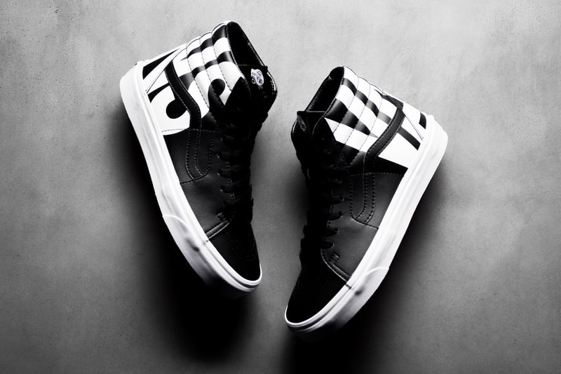 Vans Sk8-Hi With Oversized Logo black white tumbled leather release info sneakers footwear