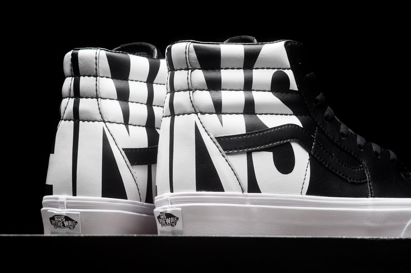 Vans Sk8-Hi With Oversized Logo black white tumbled leather release info sneakers footwear