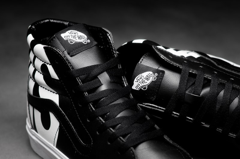 Vans Sk8-Hi With Oversized Logo black white tumbled leather release info sneakers footwear