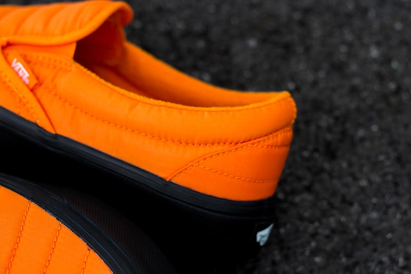 Vans Slip On Lite Quilted Russett Orange Release Ultra Cush Black