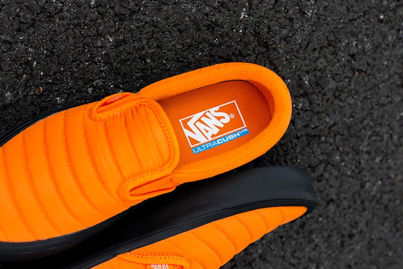 Vans Slip On Lite Quilted Russett Orange Release Ultra Cush Black