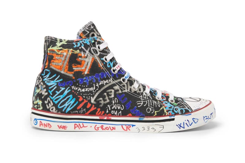 Vetements Graffiti High Top Canvas Sneakers Hypebeast Vetements Graffiti High Top Canvas Sneakers Hypebeast