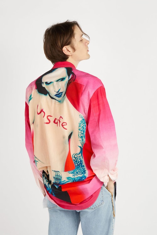 vetements marilyn manson printed pink gradient oversized shirt 970 usd dollars price buy pre order sale fall winter 2018 Matchesfashion.com