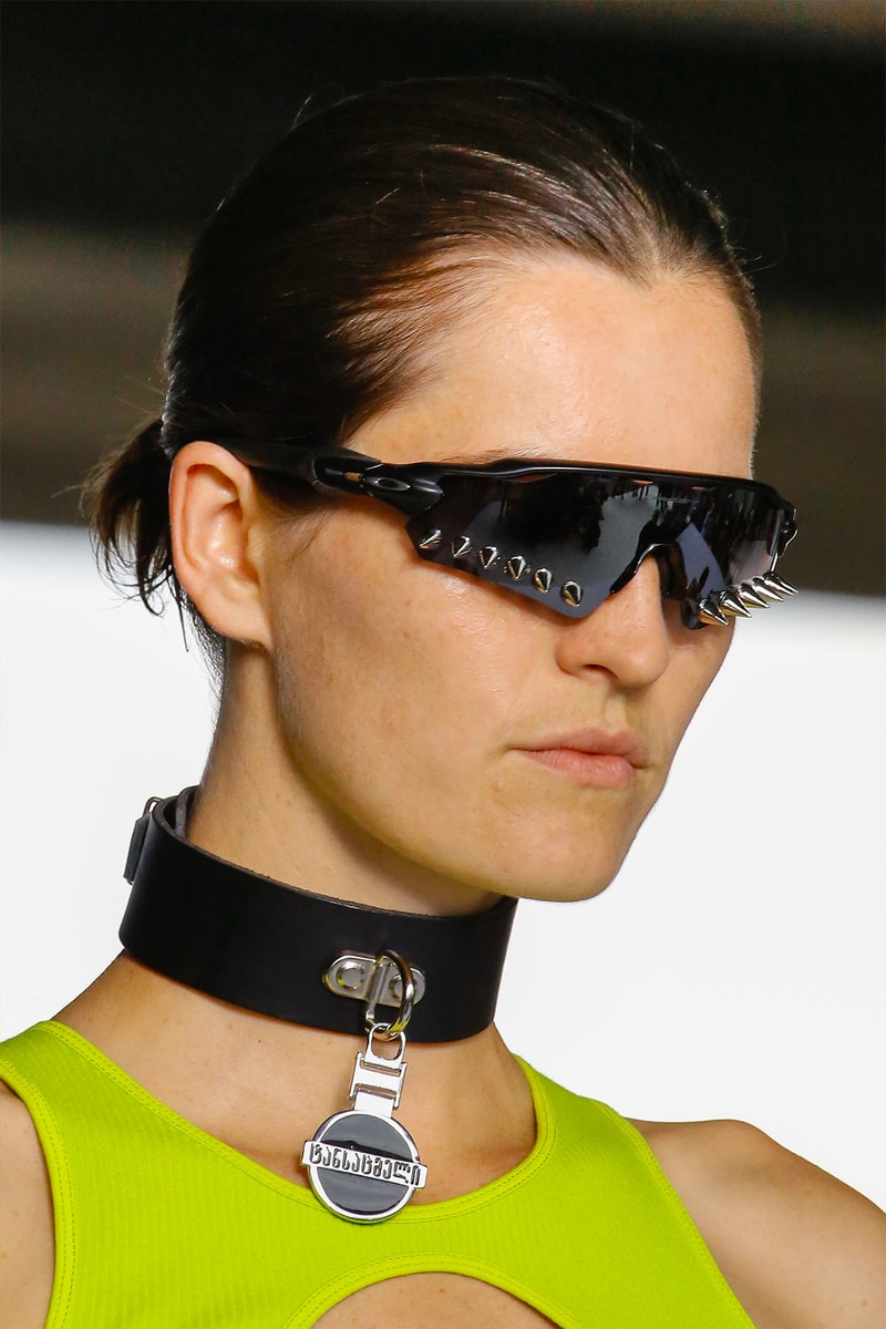 Vetements reebok sneakers spring summer 2019 oakley sunglasses accessories spiked demna gvasalia paris couture week dad shoes scribble