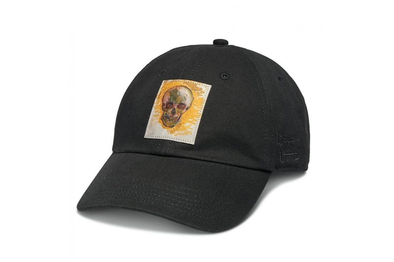 vincent van gogh museum vans collaboration artwork black skull print hat cap painting