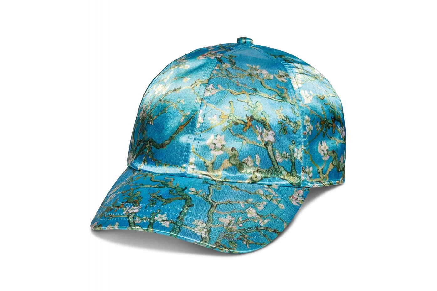 vincent van gogh museum vans collaboration artwork satin cap hat almond flower blue blossom