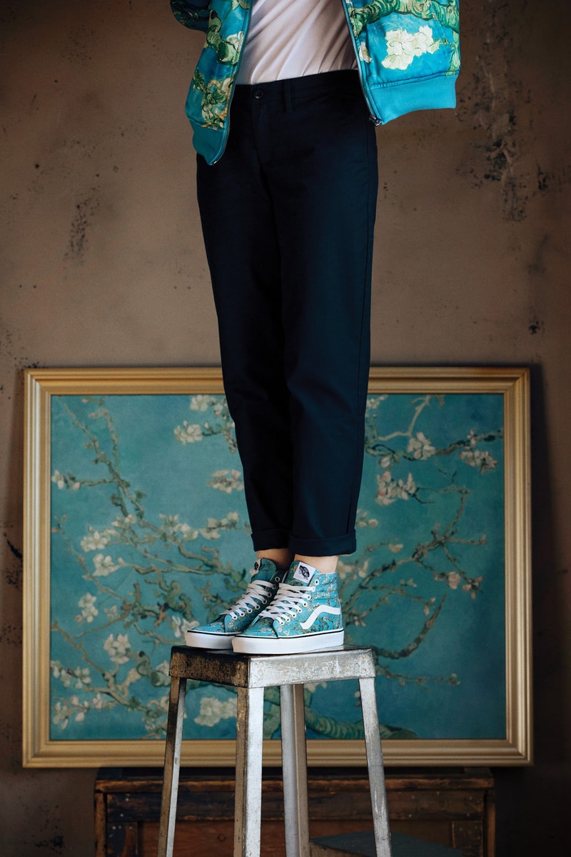 vincent van gogh museum Vans collaboration release date lookbook official drop release date cop buy purchase sale sell skull flower floral bomber long sleeve short tee shirt sneaker old skool slip on sk8 hi authentic self portrait amsterdam august 3 2018