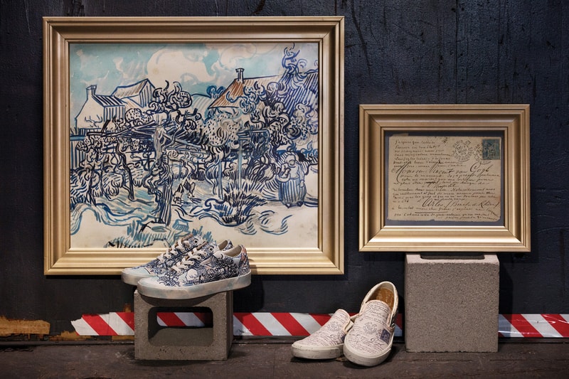 vincent van gogh museum Vans collaboration release date lookbook official drop release date cop buy purchase sale sell skull flower floral bomber long sleeve short tee shirt sneaker old skool slip on sk8 hi authentic self portrait amsterdam august 3 2018