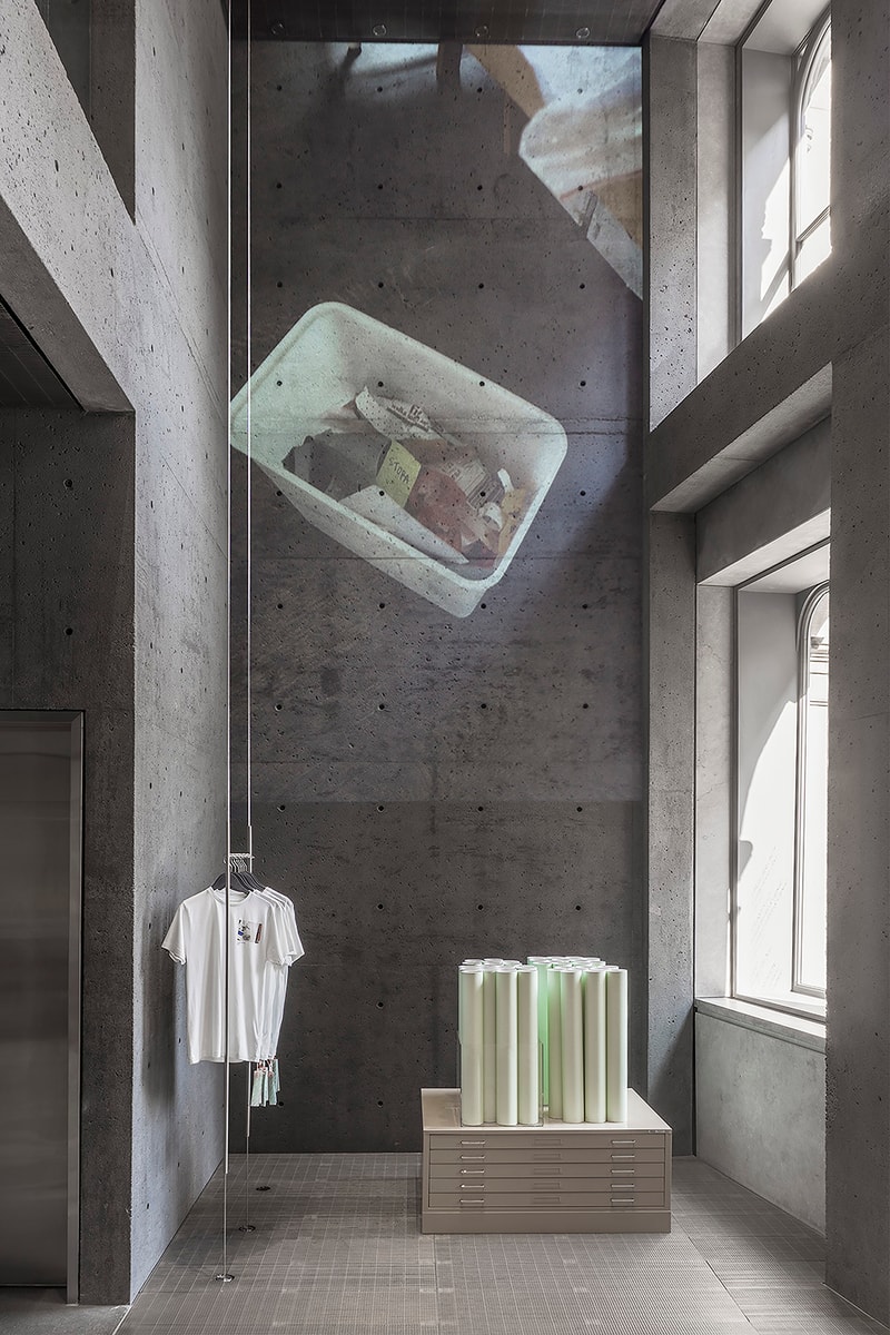 Virgil Abloh CUTTING ROOM FLOOR SSENSE Exhibit july 2018 studio inside recreate customize nike presto rimowa air force 1 rimowa exclusive collaboration signed