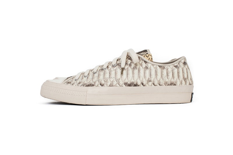 visvim SKAGWAY LO Python Leather release info brown white black off-white sneakers
