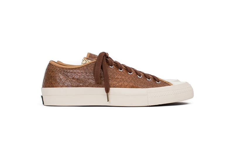 visvim SKAGWAY LO Python Leather release info brown white black off-white sneakers